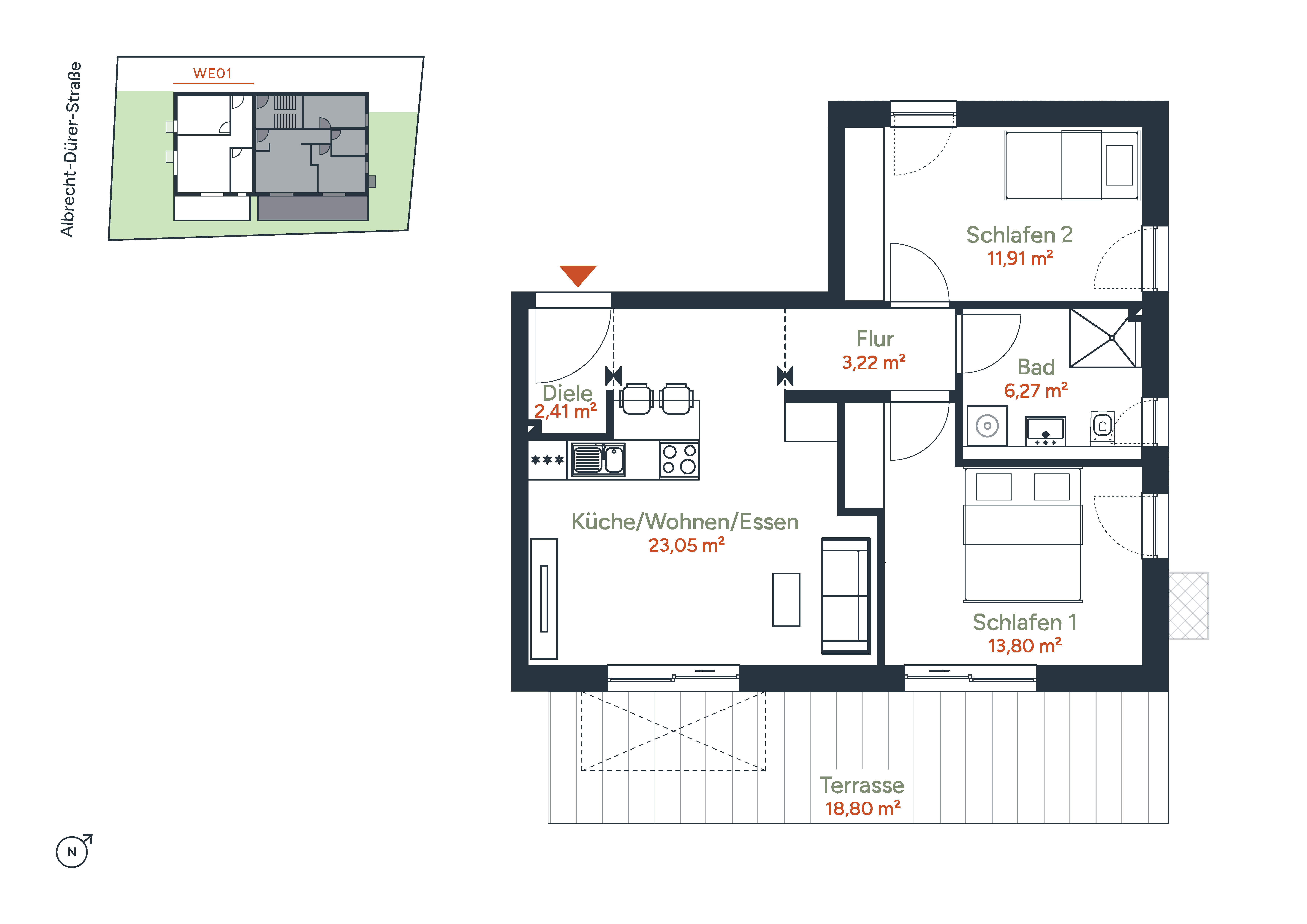 Grundriss Wohnung WE02