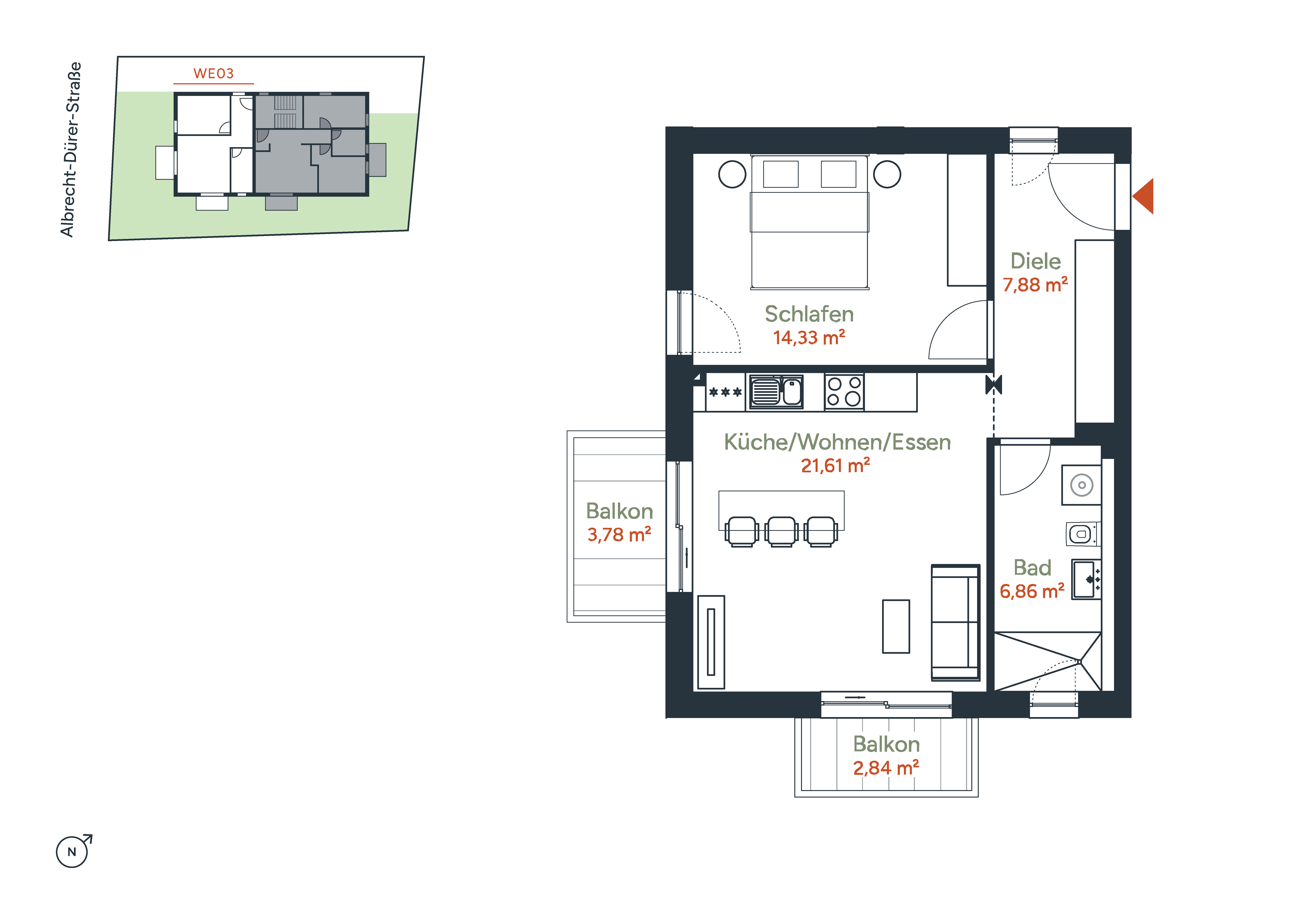 Grundriss Wohnung WE03