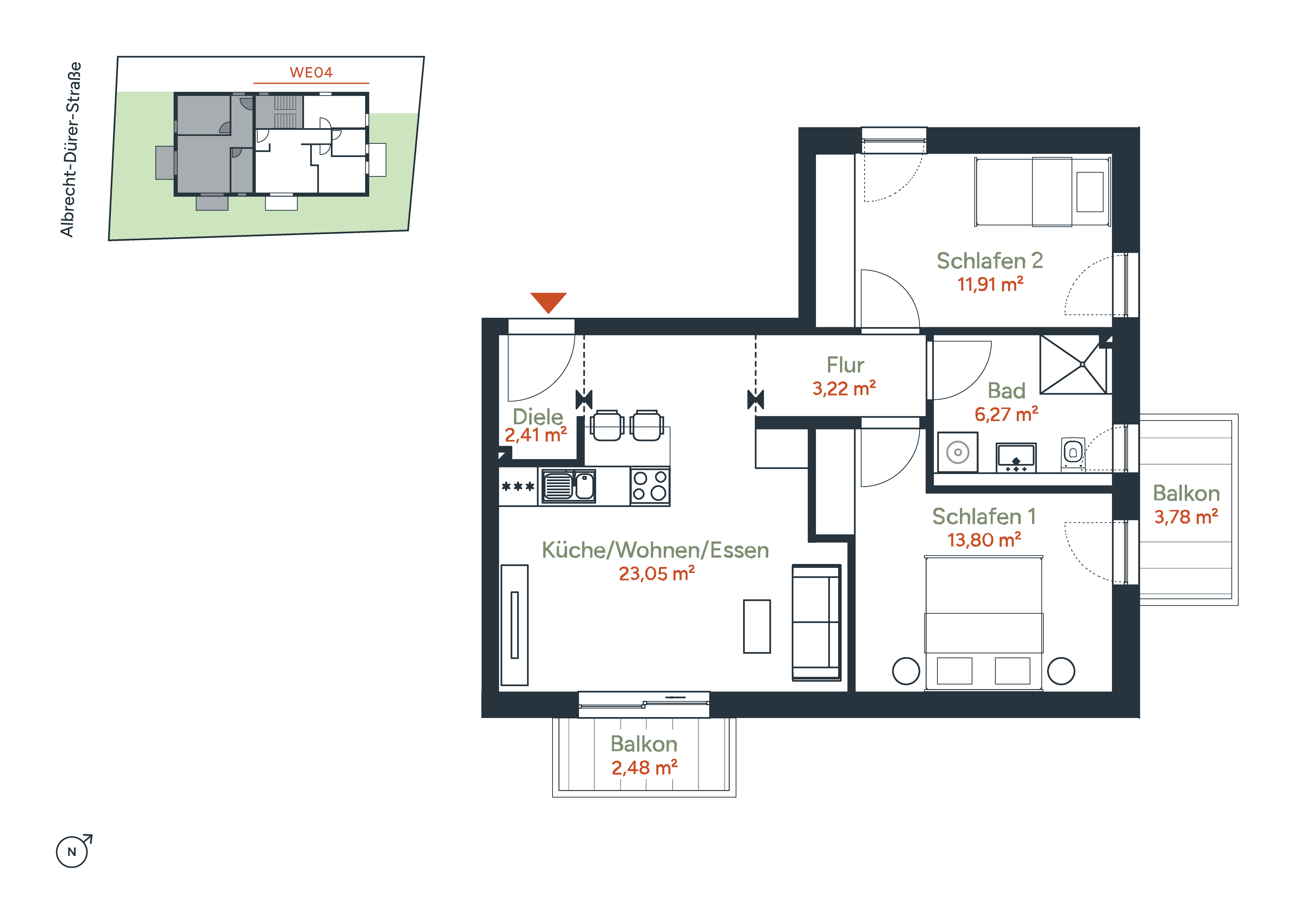 Grundriss Wohnung WE04