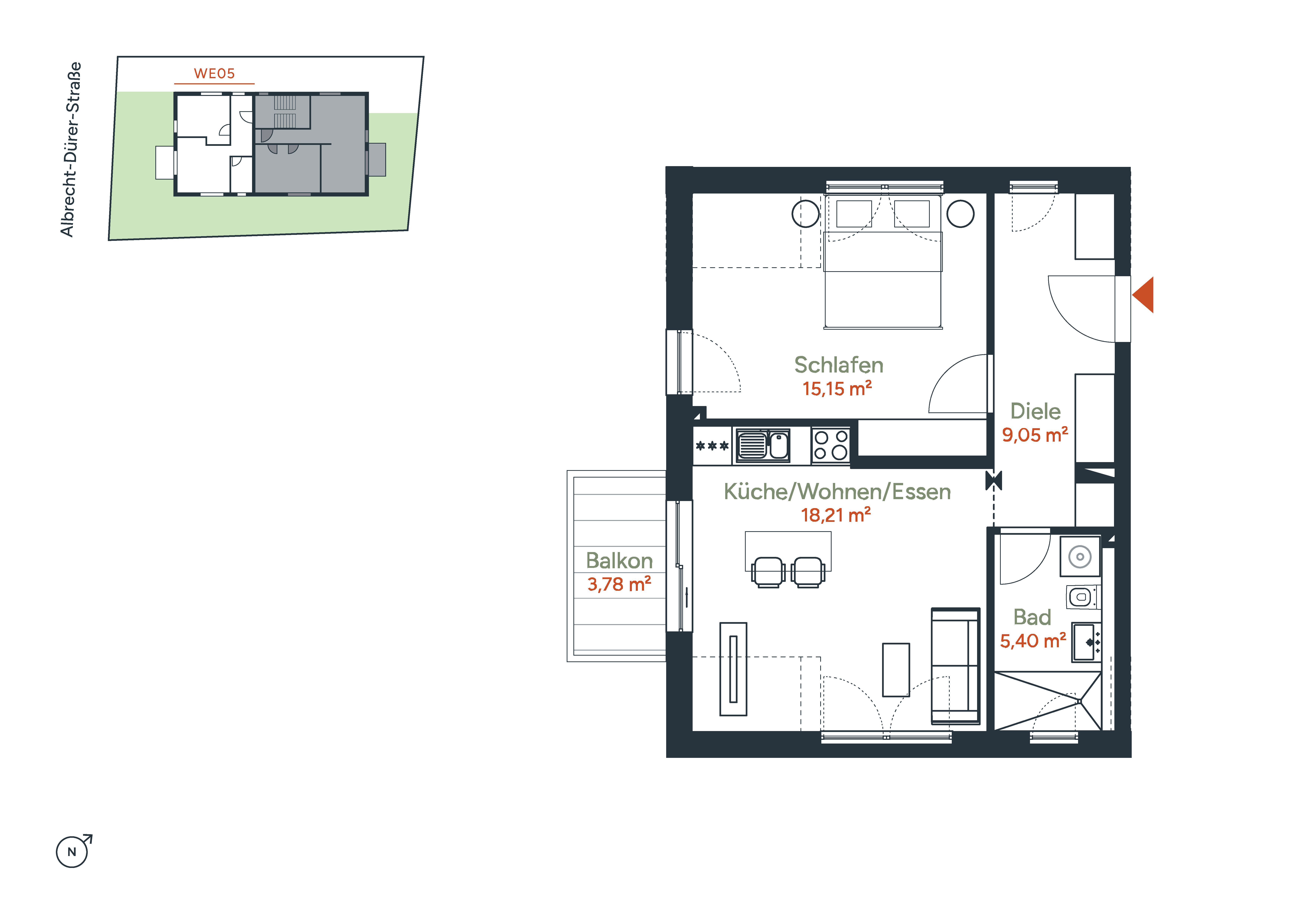 Grundriss Wohnung WE05