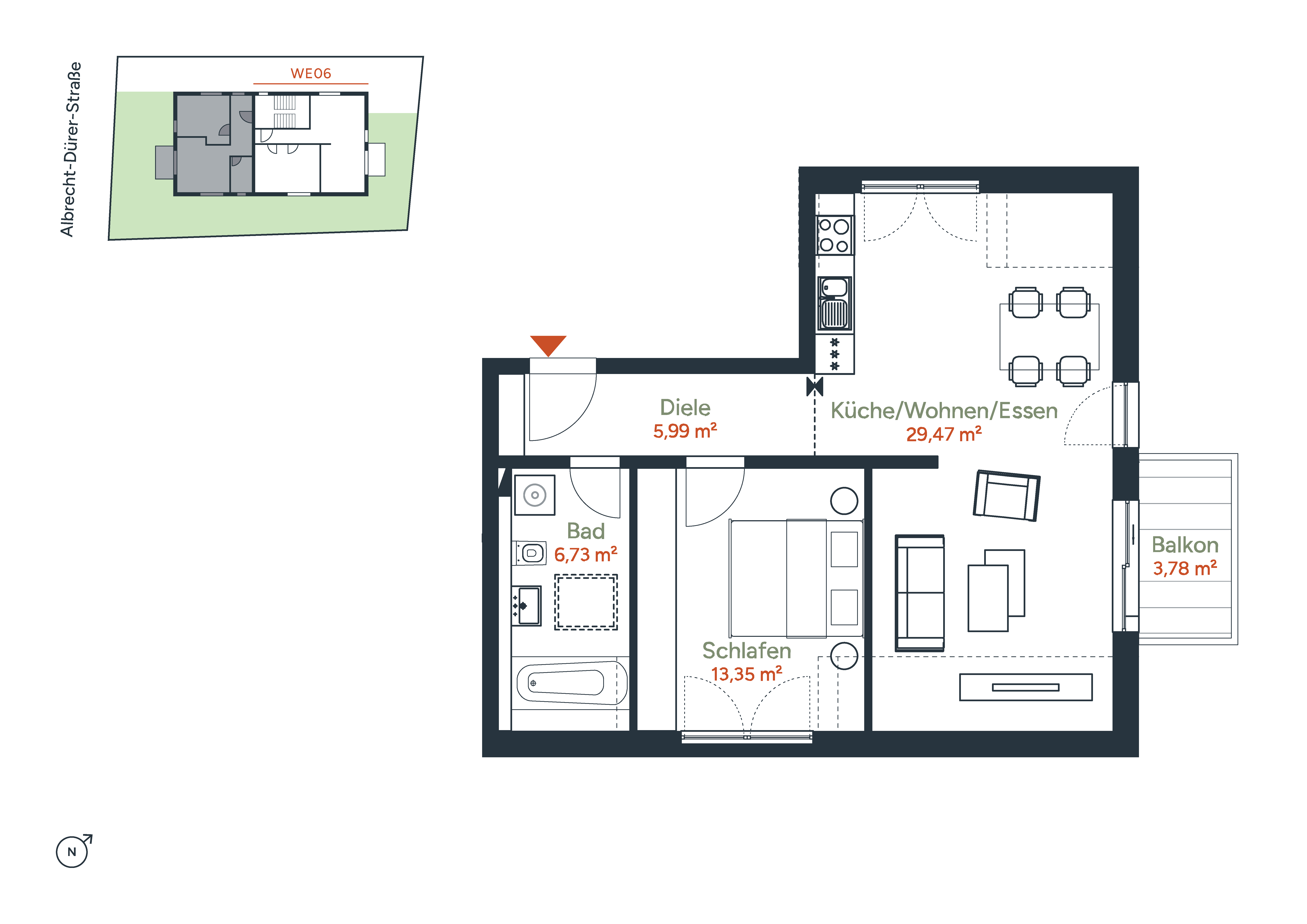 Grundriss Wohnung WE06